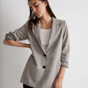 NWOT Madewell Dorset Blazer in Galloway Plaid, Size S